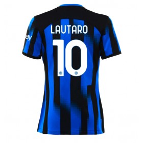 Inter Milan Lautaro Martinez #10 Hemmakläder Dam 2023-24 Kortärmad